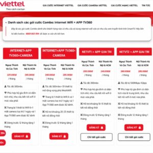 Bố cục giao diện website dịch vụ lắp mạng chuyên nghiệp